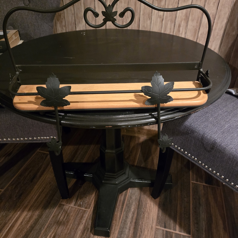 Longaberger Woodcrafts Black and Brown Stand